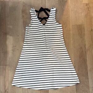 Striped Black and White Kids Dress